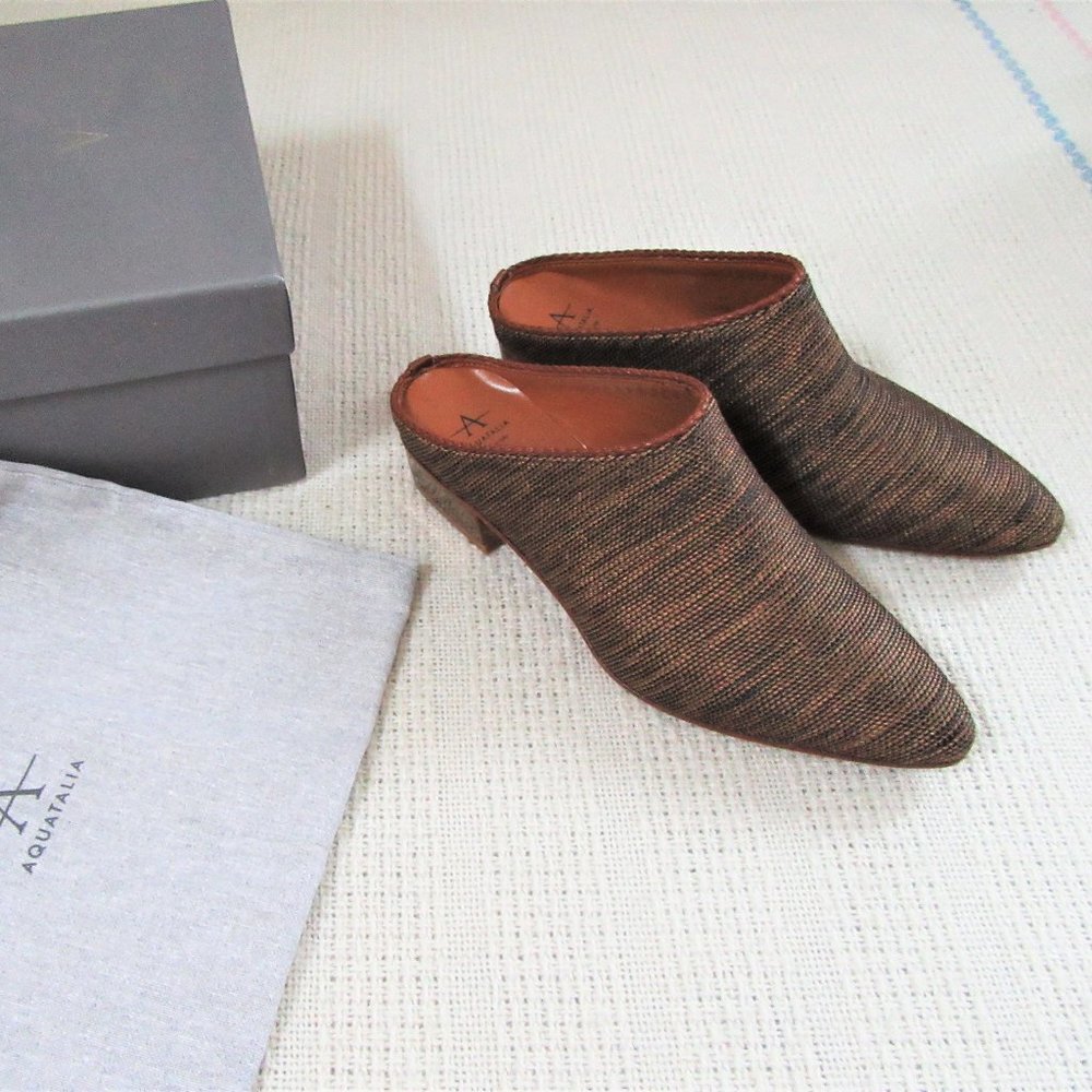 Aquatalia Fife mules slides shoes new 7.5